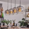 Suspension - Verre 30 cm Ripoll Clair, Fumé, 4 lumières