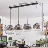 Suspension - Verre 30 cm Ripoll Clair, Fumé, 4 lumières