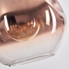Suspension - Verre 30 cm Ripoll Chrome, Or, Clair, Cuivré, Fumé, 4 lumières