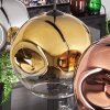 Suspension - Verre 30 cm Ripoll Chrome, Or, Clair, Cuivré, Fumé, 4 lumières