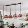 Suspension - Verre 30 cm Koyoto Clair, Cuivré, 4 lumières