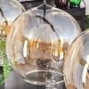 Suspension - Verre 30 cm Koyoto Ambre, Clair, 4 lumières