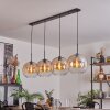 Suspension - Verre 30 cm Koyoto Ambre, Clair, 4 lumières