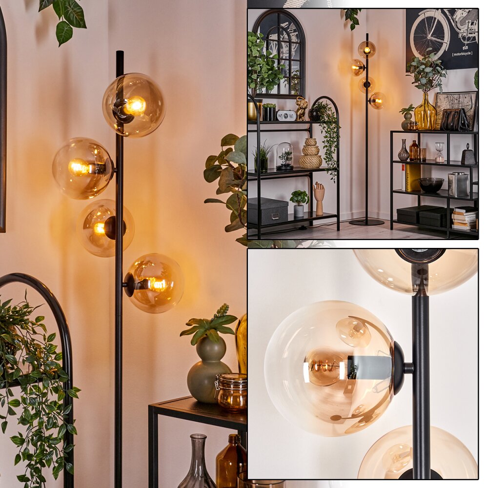 Lampadaire - Verre 15 cm Gastor Ambre, Clair, 4 lumières main product photo