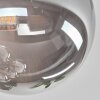 Plafonnier - Verre 10 cm, 12 cm, 15 cm Chehalis Ambre, Fumé, 8 lumières