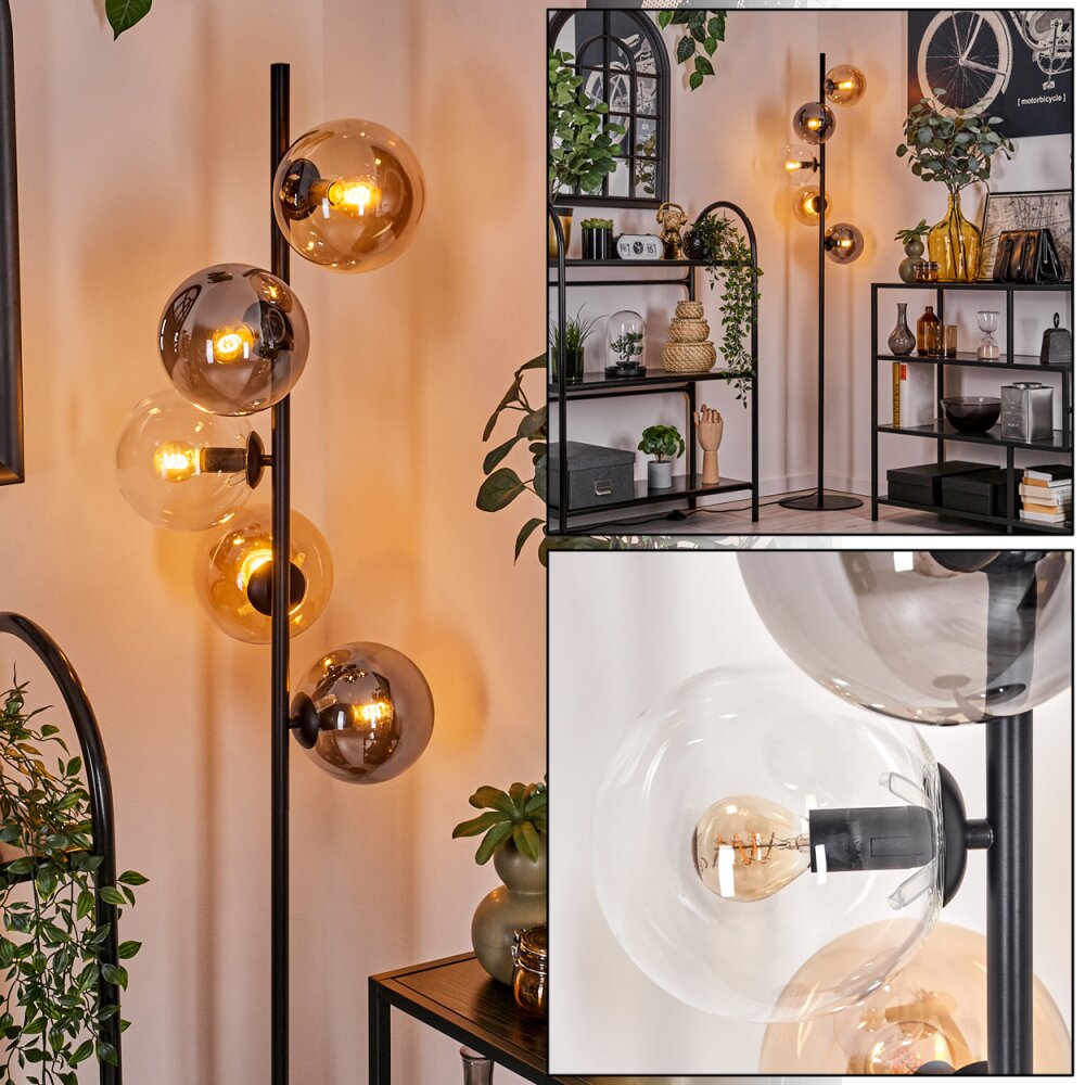Lampadaire - Verre 15 cm Gastor Ambre, Clair, Fumé, 5 lumières main product photo