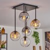 Plafonnier - Verre 15 cm Gastor Ambre, Clair, Fumé, 5 lumières