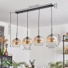 Suspension - Verre 25 cm Koyoto Ambre, Clair, 4 lumières