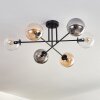 Plafonnier - Verre 15 cm Gastor Ambre, Clair, Fumé, 6 lumières
