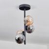 Plafonnier - Verre 10 cm Chehalis Ambre, Fumé, 4 lumières