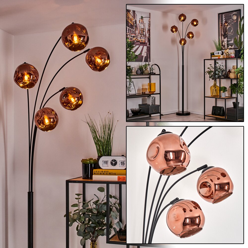 Lampadaire - Verre 15 cm Ripoll Cuivré, 5 lumières main product photo