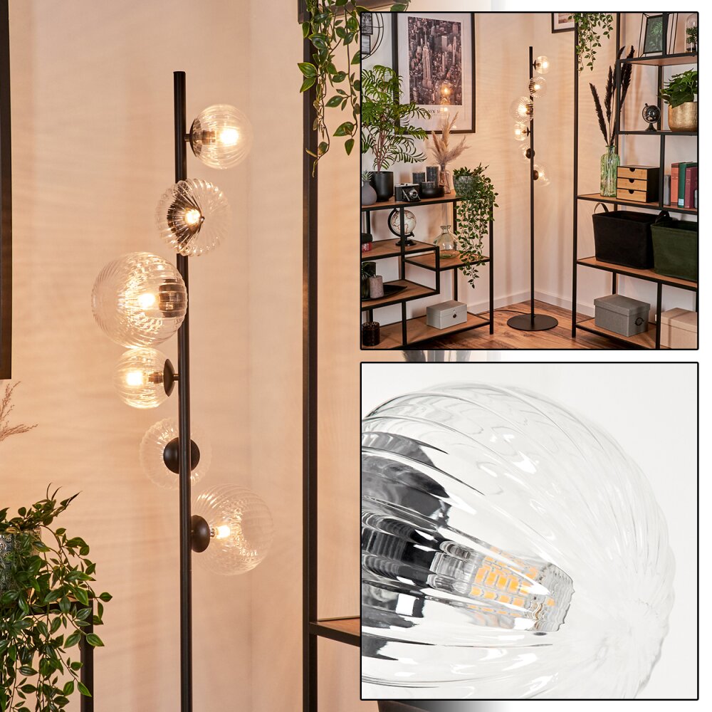 Lampadaire - Verre 10 cm, 12 cm, 15 cm Remaisnil Clair, 6 lumières main product photo