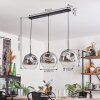 Suspension - Verre 30 cm Ripoll Clair, Fumé, 3 lumières
