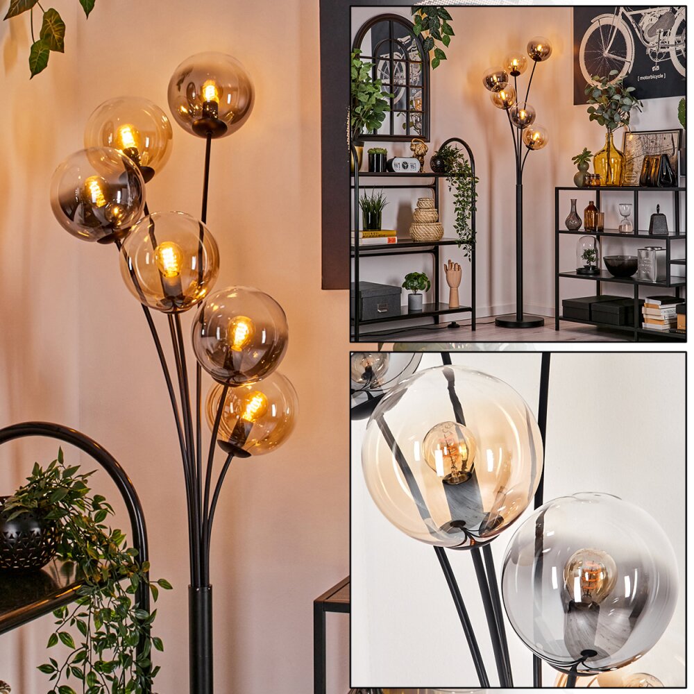 Lampadaire - Verre 15 cm Gastor Ambre, Clair, Fumé, 6 lumières main product photo
