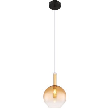 Suspension Globo LOPUSA Laiton, Noir, 1 lumière