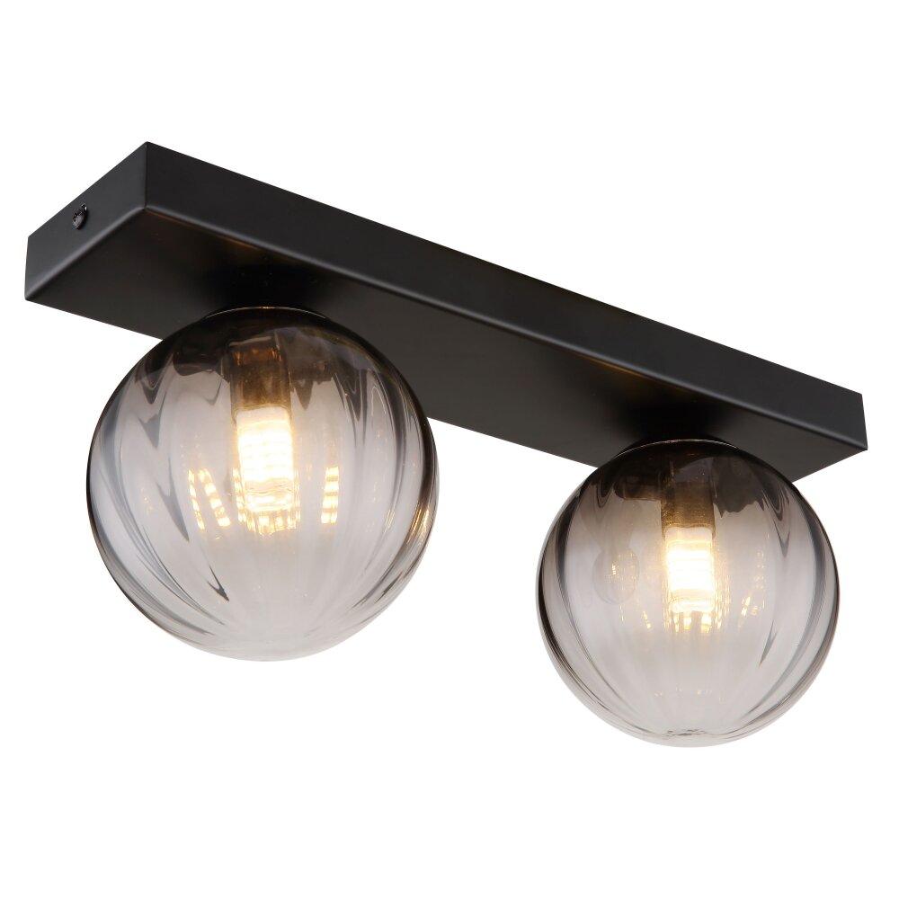 Applique murale Globo DALLERTA Noir, 2 lumières main product photo