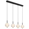 Suspension Globo AIDA LED Noir, 4 lumières