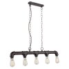 Suspension Globo Bayuda Noir, 5 lumières