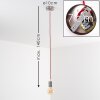 Suspension Cispus Nickel mat, 1 lumière