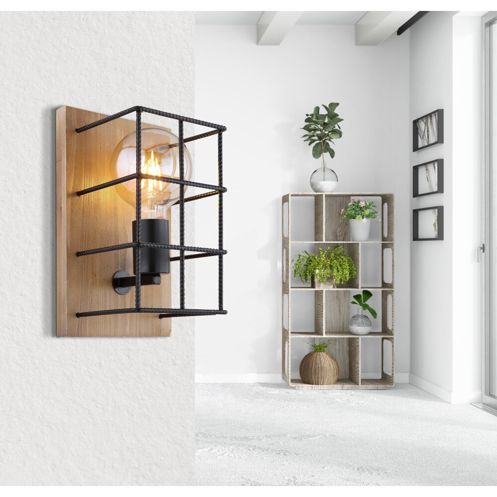 Applique murale Globo MERRIL Bois clair, 1 lumière main product photo