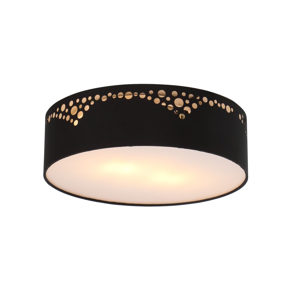 Plafonnier Globo INGEBORG Noir, 2 lumières main product photo