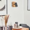 Applique murale Javel Gris, Couleur bois, Noir, 1 lumière