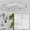 Plafonnier Haumonia LED Blanc, 2 lumières, Télécommandes, Changeur de couleurs