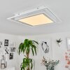 Plafonnier Haumonia LED Blanc, 2 lumières, Télécommandes, Changeur de couleurs