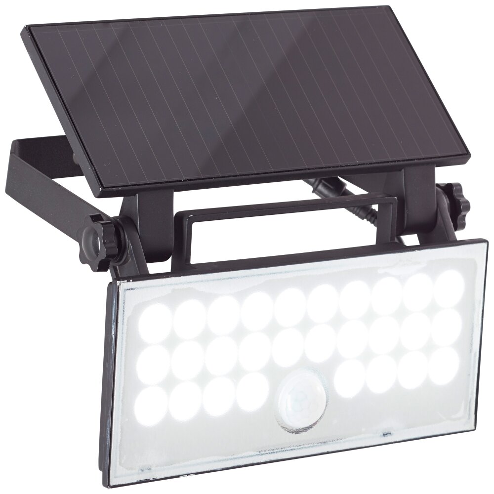 Applique murale d'extérieur Brilliant Luton LED Noir, 1 lumière, Détecteur de mouvement main product photo