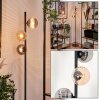 Lampadaire - Verre 12 cm Remaisnil Noir, 3 lumières