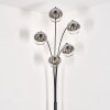 Lampadaire - Verre 15 cm Koyoto Chrome, Clair, 5 lumières