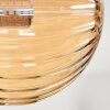 Plafonnier - Verre 10 cm, 12cm, 15cm Chehalis Ambre, Fumé, 8 lumières