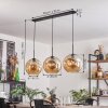 Suspension - Verre 30 cm Ripoll Noir, 3 lumières