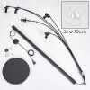Lampadaire - Verre 15 cm Gastor Clair, 5 lumières