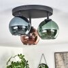Plafonnier Belp Noir, 3 lumières