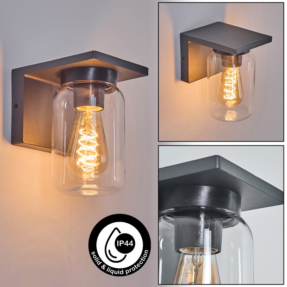 Applique murale d'extérieur Aquin Anthracite, 1 lumière main product photo