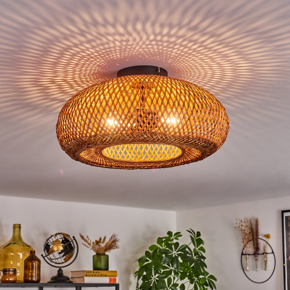 Plafonnier 40 cm Bauro Noir, 2 lumières main product photo