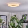 Plafonnier Kaas LED Chrome, Blanc, 1 lumière
