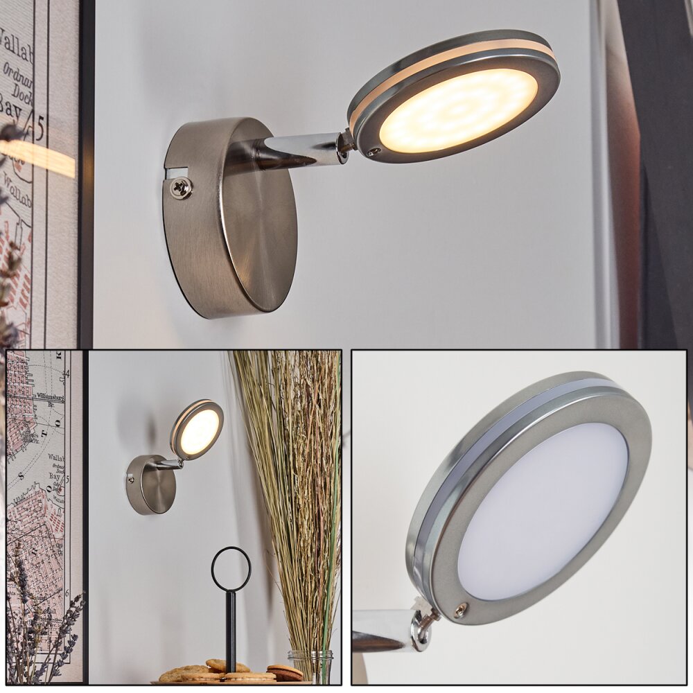 Sarnadinha Applique murale LED Nickel mat, 1 lumière main product photo