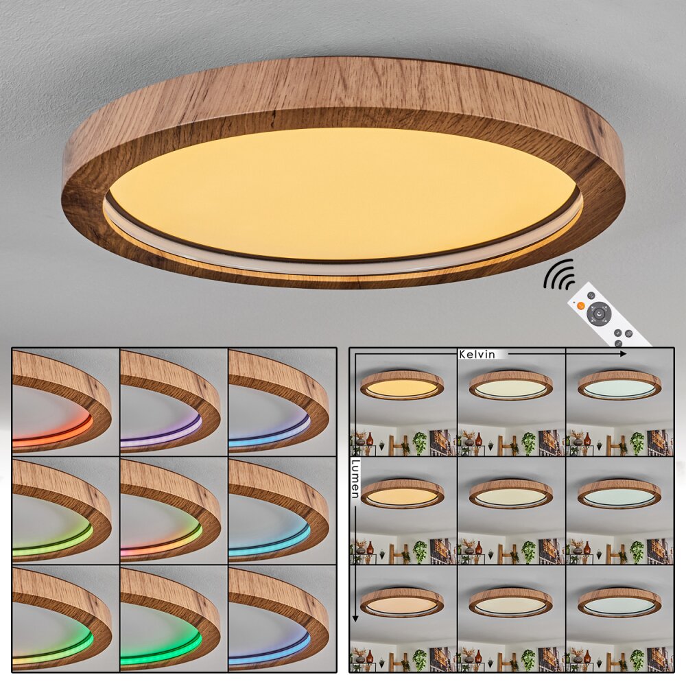 Bosatorp Plafonnier LED Noir, 1 lumière, Télécommandes main product photo
