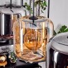 Lauden Suspension Ambre, Chrome, 4 lumières