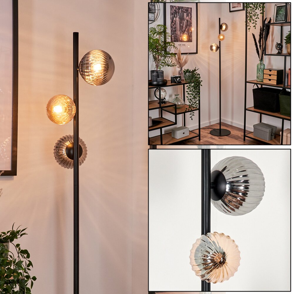 Remaisnil Lampadaire Ambre, Fumé, 3 lumières main product photo