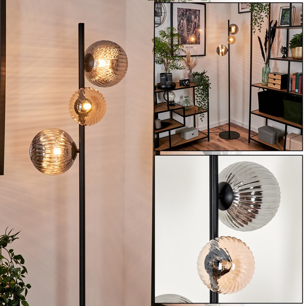 Remaisnil Lampadaire Ambre, Fumé, 3 lumières main product photo