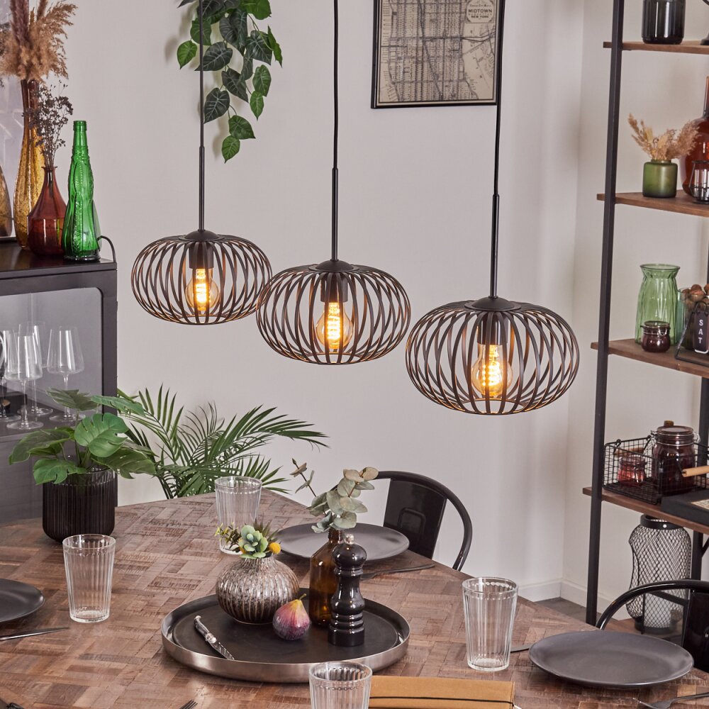 Oravi Suspension Noir, 3 lumières main product photo