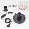 Koyoto Lampe à poser 15 cm Noir, 1 lumière
