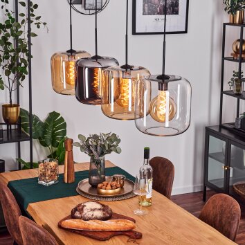 Lauden Suspension Noir, 4 lumières Lauden Suspension Noir, 4 lumières