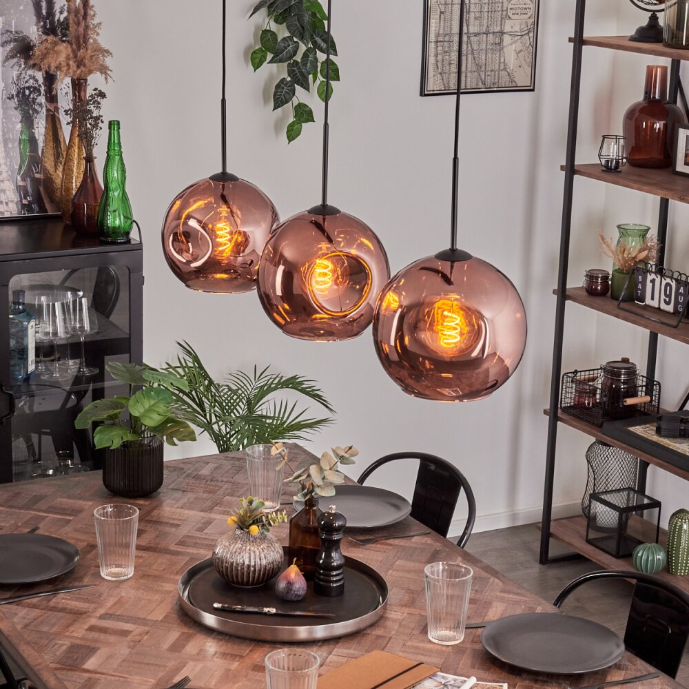 Ripoll Suspension Noir, 3 lumières main product photo