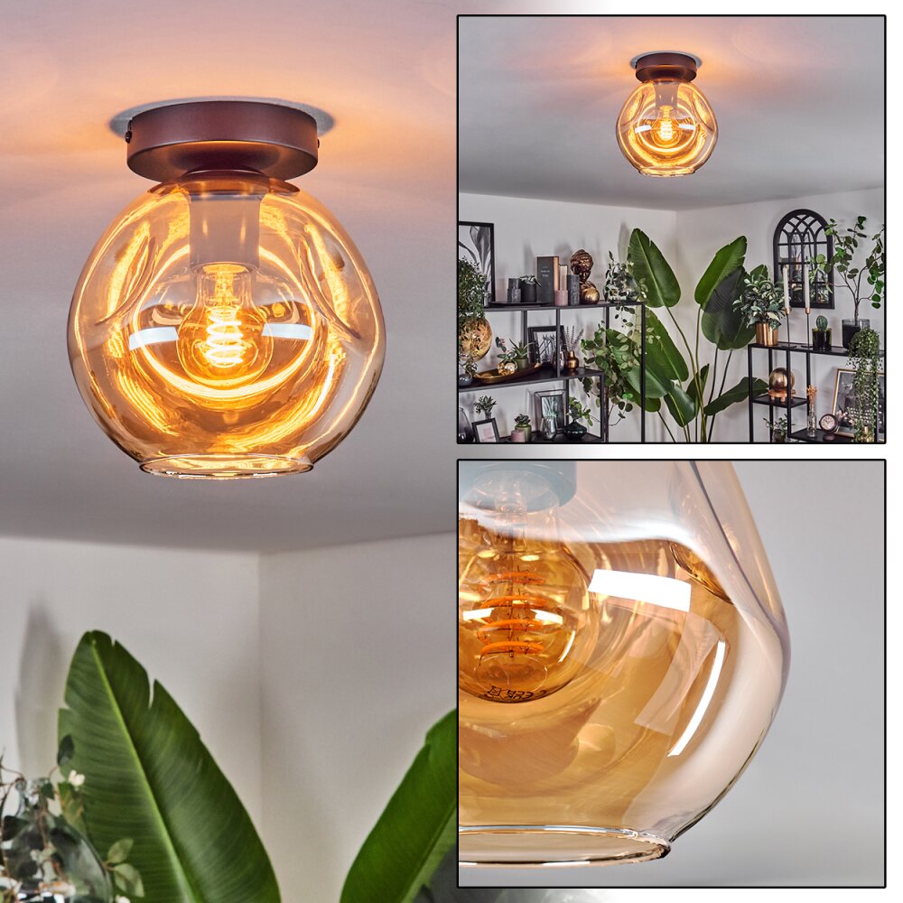 Ripoll Plafonnier Ambre, 1 lumière main product photo