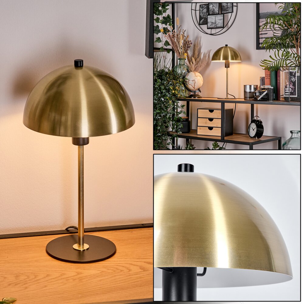 Style champignon  Sandvig Lampe à poser Laiton, Noir, 1 lumière main product photo
