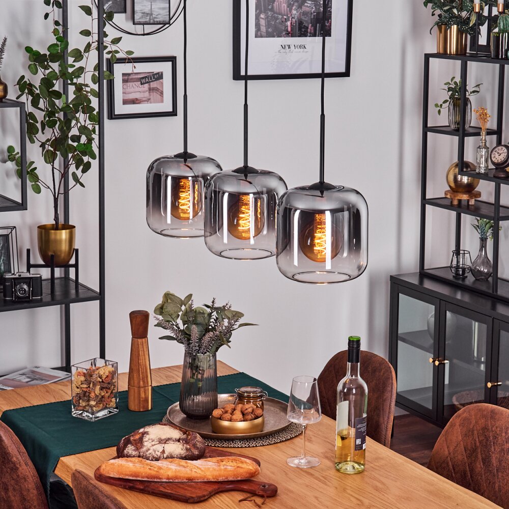 Lauden Suspension Clair, Fumé, 3 lumières main product photo